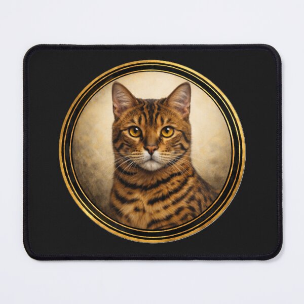 Item preview, Bengal Ember Focus – Realistic Cat Circle Art designed and sold by TheJoyfulPen.