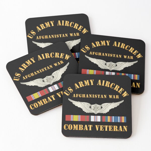 Item preview, US Army AirCrew - Air Crew Badge - Afghanistan War - Combat Veteran AFGHAN SVC X 300 designed and sold by Military Insignia Products.