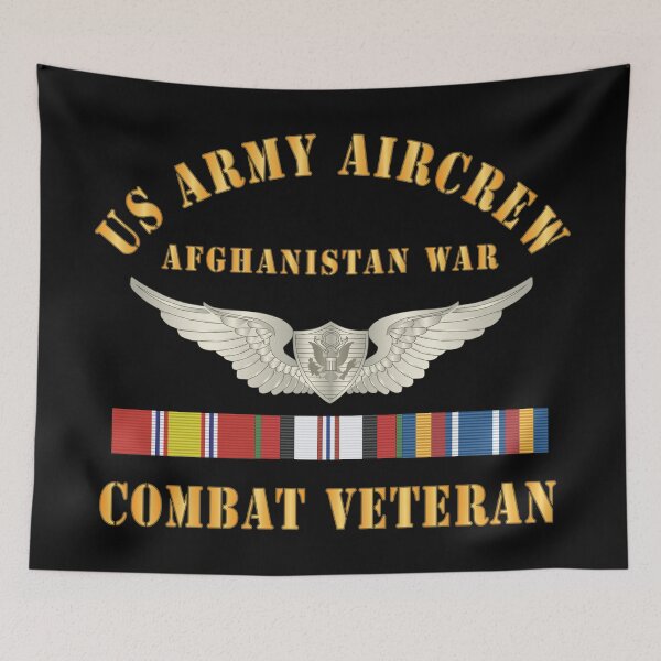 Item preview, US Army AirCrew - Air Crew Badge - Afghanistan War - Combat Veteran AFGHAN SVC X 300 designed and sold by Military Insignia Products.