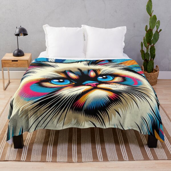 Item preview, Pop Art himalayan Cat – Psychedelic Burst Emblem designed and sold by Dogandesighn.