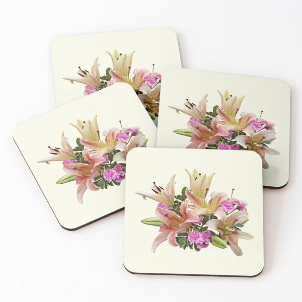 Item preview, Blush Pink Asiatic Lilies and Carnations designed and sold by Susan Savad.