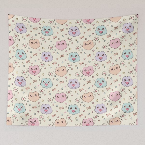 Item preview, Adorable Love Cloud and Heart Pattern: Playful Design designed and sold by StickVerse by Owais.