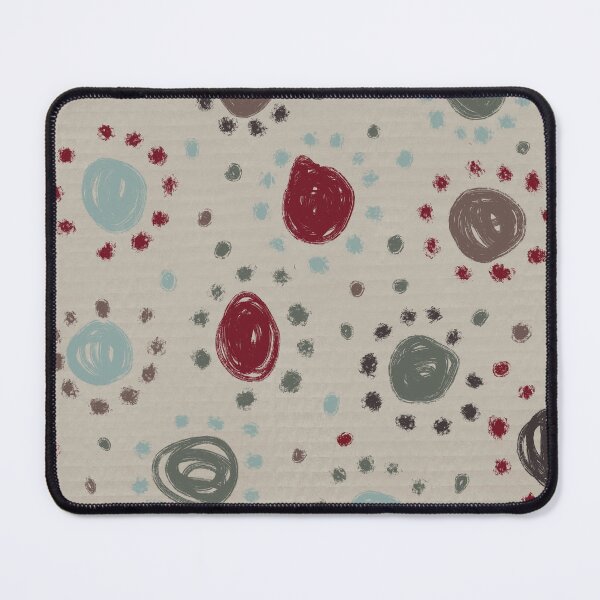 Item preview, Abstract Bubble Dots Beige Red Sage Teal Pattern designed and sold by artievarudzite.