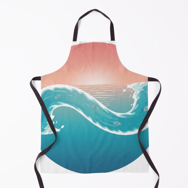 Item preview, Sensory Illusionism Summer Shirt – Optical Illusion Ocean Horizon T-Shirt Möbius Wave Design Turquoise Sunset Tropical Fish Graphic Tee designed and sold by Ditstyle.