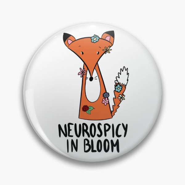 Item preview, Neurospicy In Bloom Cute Floral Fox Neurodivergent designed and sold by DesignFreakArt.