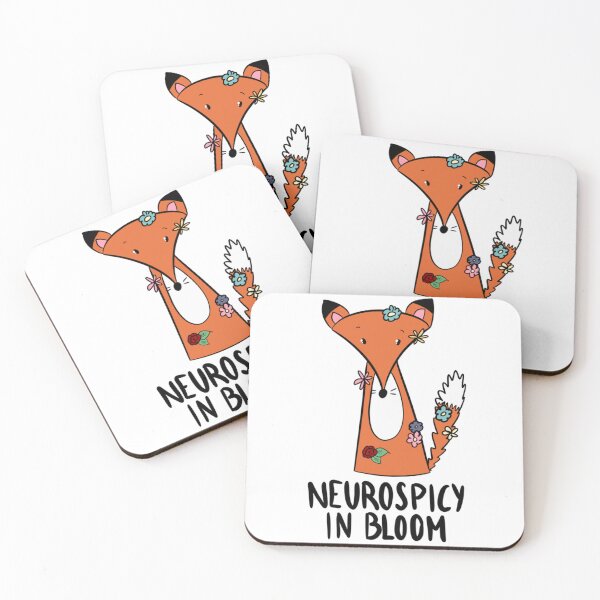 Item preview, Neurospicy In Bloom Cute Floral Fox Neurodivergent designed and sold by DesignFreakArt.