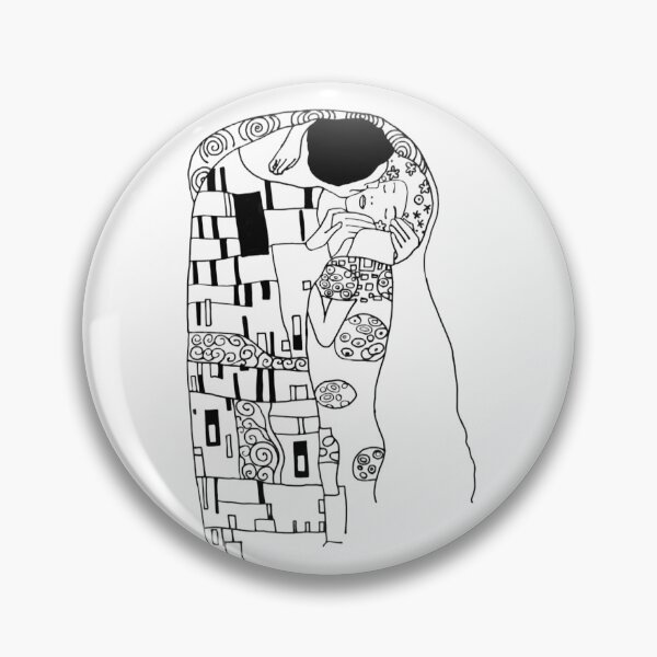 Item preview, The Kiss - Minimalist Line Art Klimt Tribute designed and sold by Ari's Gallery.