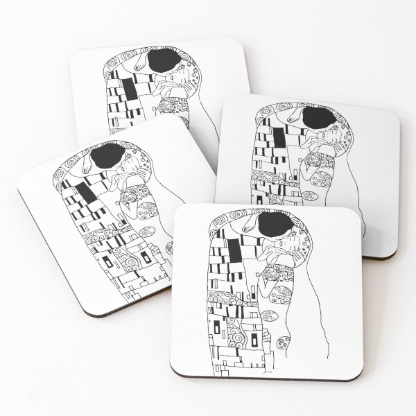 Item preview, The Kiss - Minimalist Line Art Klimt Tribute designed and sold by Ari's Gallery.