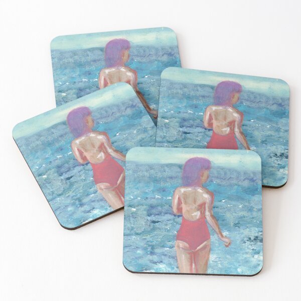 Item preview, Summer Ocean Waves Impressionist Painting designed and sold by Kerravan.