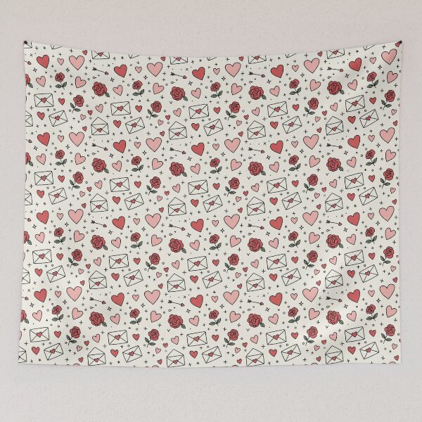 Item preview, Romantic Rose and Heart Pattern designed and sold by StickVerse by Owais.