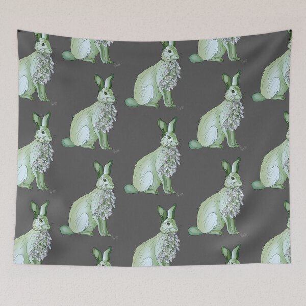 Item preview, Snowdrop Hare- January Snowdrop and Bunny Rabbit Animal-Flower Hybrid  designed and sold by Marguerite Artistry.