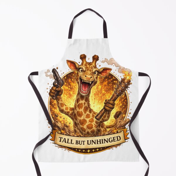 Item preview, Tall But Unhinged – Crazy Giraffe Meme Animal Humor designed and sold by NAJURE.