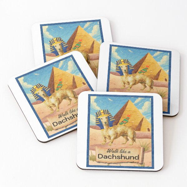 Item preview, Walk Like a Dachshund – Vintage Egyptian 70s National Park Poster Art designed and sold by SunandShade.