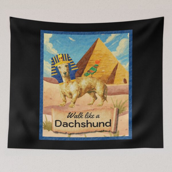 Item preview, Walk Like a Dachshund – Vintage Egyptian 70s National Park Poster Art designed and sold by SunandShade.