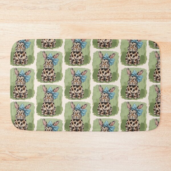 Item preview, Happy Easter Bunny, Oil Paint Leopard & Bow Coquette Bunny Design, Trendy Bow Bunny, Spring Gift, Mother's Day, cute easter bunny. designed and sold by MakitoDesign.