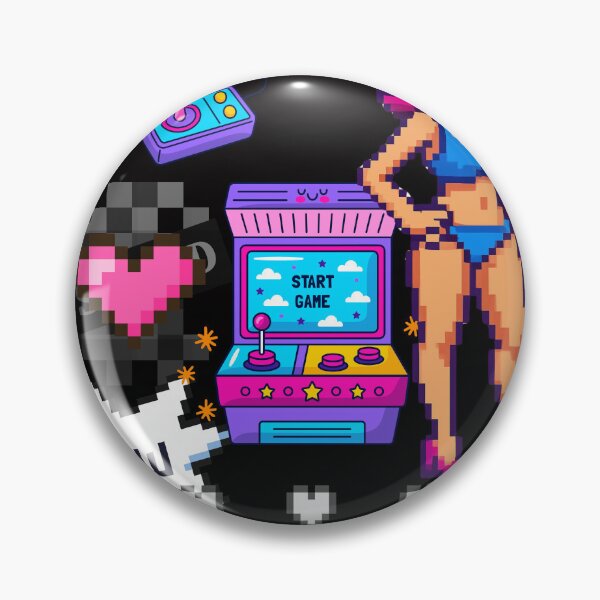 Item preview, Pixel Bikini Girl Arcade Poster – Colorful Gaming Art, Loading Game Over, Retro Pixel Wall Decor designed and sold by HIGHSQUARE.