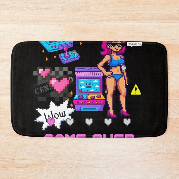 Item preview, Pixel Bikini Girl Arcade Poster – Colorful Gaming Art, Loading Game Over, Retro Pixel Wall Decor designed and sold by HIGHSQUARE.