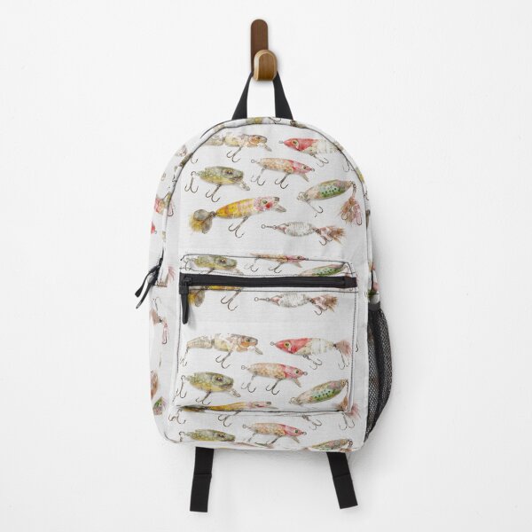 Item preview, Vintage Fishing Lures Watercolor Painting designed and sold by ArtNatureStore.