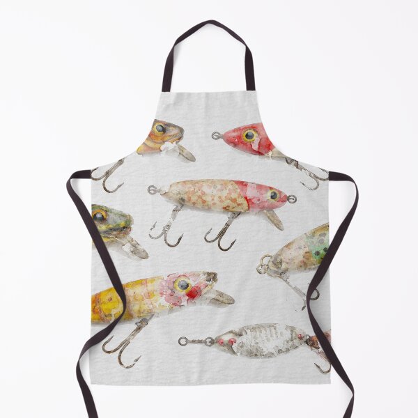 Item preview, Vintage Fishing Lures Watercolor Painting designed and sold by ArtNatureStore.