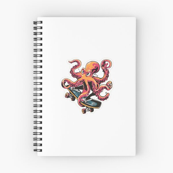 Item preview, Sticker ''Skateboarding Octopus'' designed and sold by GlossyGang.