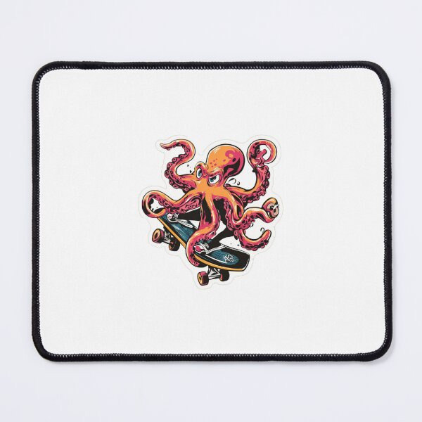 Item preview, Sticker ''Skateboarding Octopus'' designed and sold by GlossyGang.