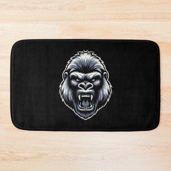 Item preview, Illustration of an aggressive gorilla head with fierce expression and bold, dynamic lines. designed and sold by beast-net.