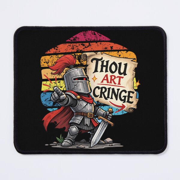 Item preview, Thou Art Cringe Medieval Knight Meme Shirt designed and sold by NicheBloom.