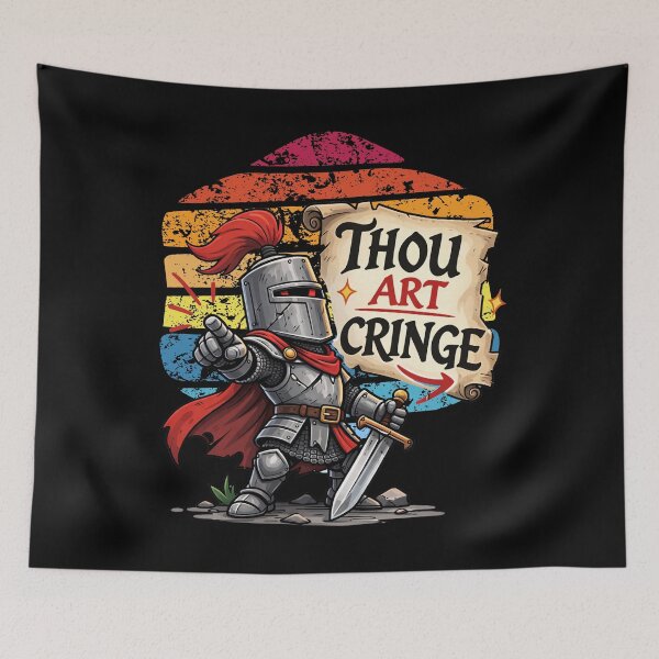 Item preview, Thou Art Cringe Medieval Knight Meme Shirt designed and sold by NicheBloom.