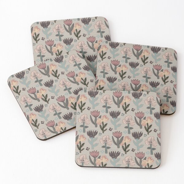 Item preview, Naive Floral Sage Rose Scandinavian Pastel Pattern designed and sold by artievarudzite.