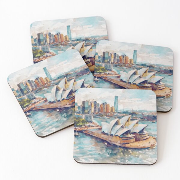 Item preview, Sydney Opera House Watercolor designed and sold by caracatita75.