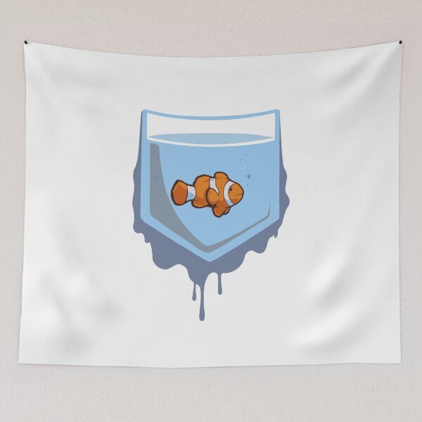 Item preview, Pocket with cute fish, funny optical effect | budflux.com designed and sold by Budflux.