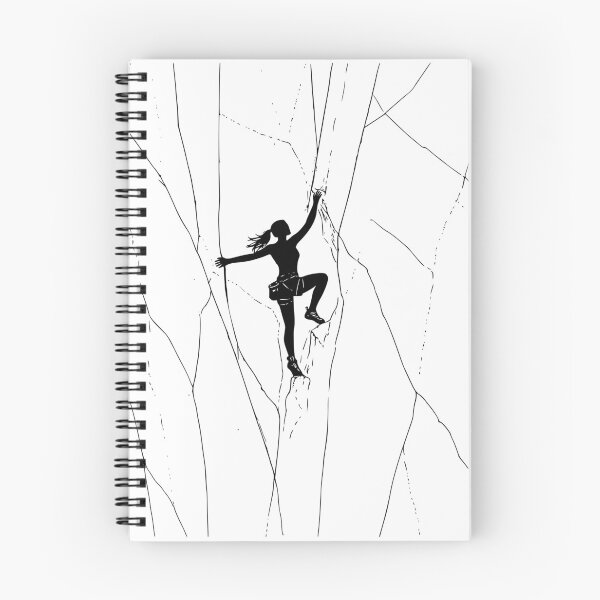 Item preview, Athletic woman climbing an artistic rock face designed and sold by Bouldershop.
