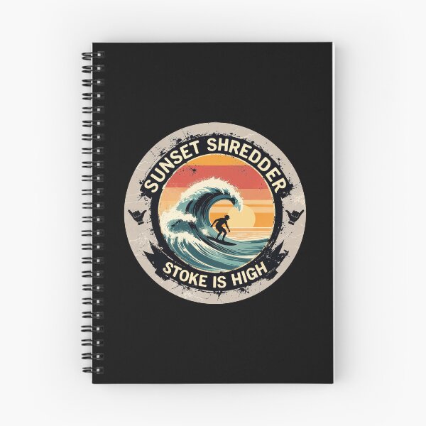 Item preview, “Sunset Shredder – Stoke Is High” Vintage Surf Sticker designed and sold by Fierce Wave Supply Co..
