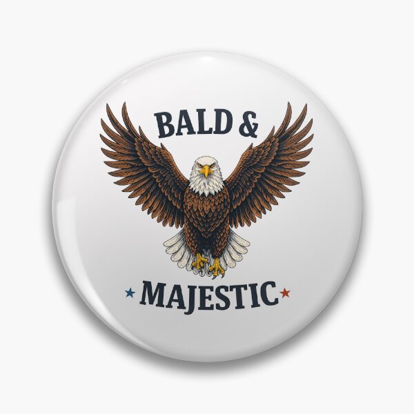 Item preview, Bald & Majestic Eagle Shirt – Proud Bald Humor Graphic designed and sold by Wicked.Teez.