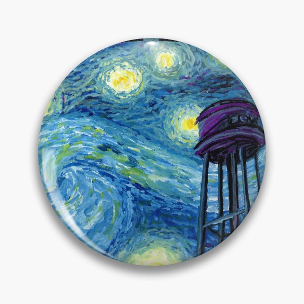 Item preview, Starry Lowe Mill Huntsville Alabama | Van Gogh Inspired Painting designed and sold by lexieaustinart.