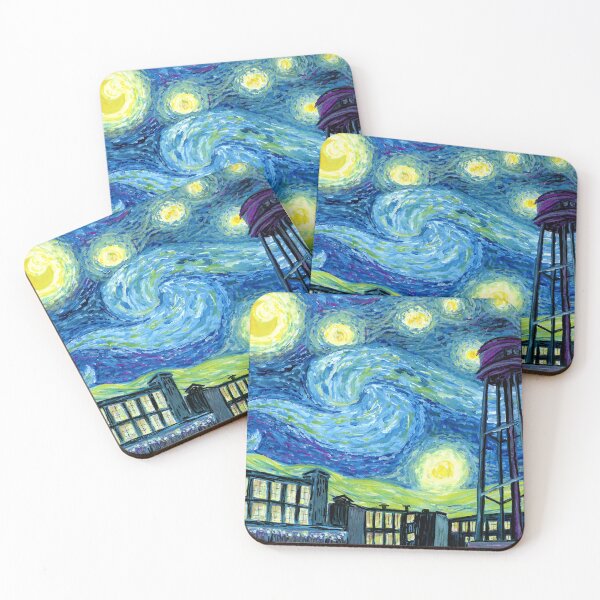 Item preview, Starry Lowe Mill Huntsville Alabama | Van Gogh Inspired Painting designed and sold by lexieaustinart.