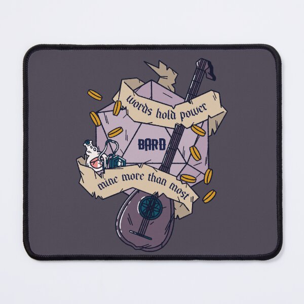 Item preview, DnD Bard class Words hold power mine more than most quote Dungeons and Dragons classes designed and sold by CardboardCotton.