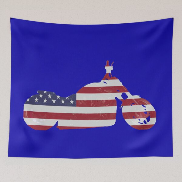 Item preview, American Flag HD Style Motorcycle designed and sold by Whisnant Digital.
