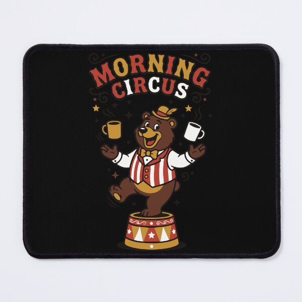 Item preview, Vintage Circus Bear Coffee Mascot - Funhouse Aesthetic Art designed and sold by Mdozet.