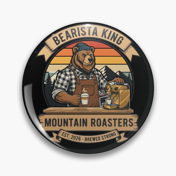 Item preview, Bearista King: Mountain Roasters.- Coffee lovers designed and sold by PINEZKA_DESIGN.