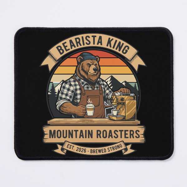 Item preview, Bearista King: Mountain Roasters.- Coffee lovers designed and sold by PINEZKA_DESIGN.