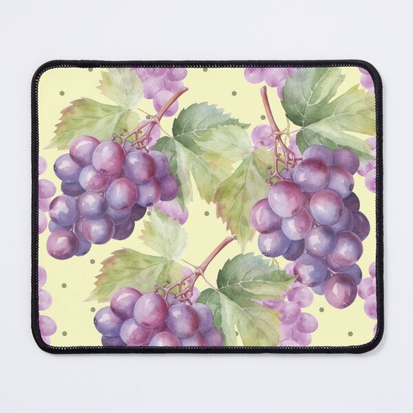 Item preview, Purple Grape Leaves on Pastel Yellow designed and sold by Kimberly Rodriguez.