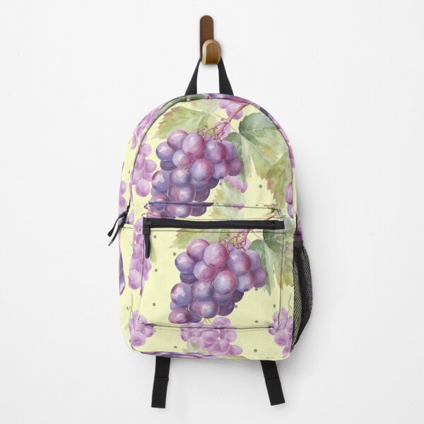 Item preview, Purple Grape Leaves on Pastel Yellow designed and sold by Kimberly Rodriguez.