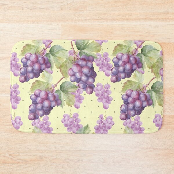 Item preview, Purple Grape Leaves on Pastel Yellow designed and sold by Kimberly Rodriguez.