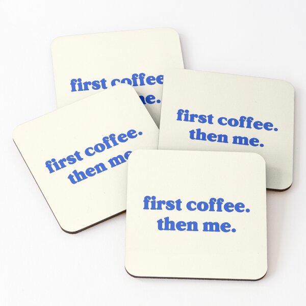 Item preview, First Coffee Then Me Minimalist Coffee Quote designed and sold by Kunst&Kontrast.