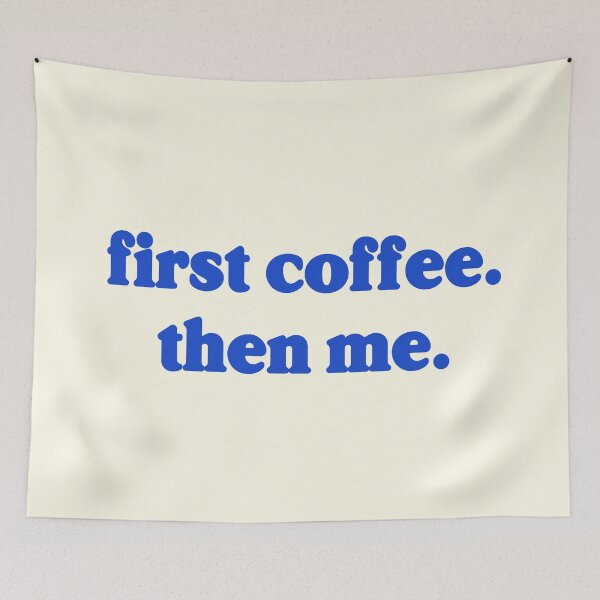 Item preview, First Coffee Then Me Minimalist Coffee Quote designed and sold by Kunst&Kontrast.