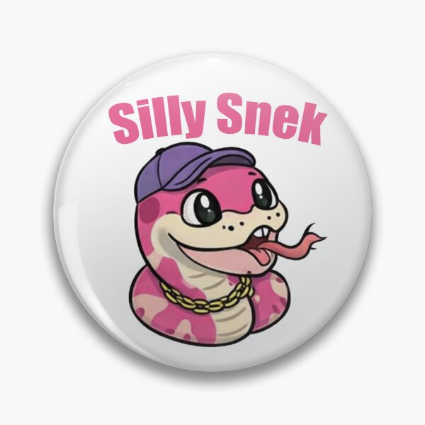 Item preview, Silly Snek - Cute Pink Snake with Gold Chain designed and sold by Original-Vibes.