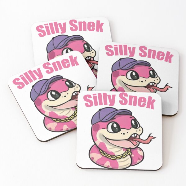 Item preview, Silly Snek - Cute Pink Snake with Gold Chain designed and sold by Original-Vibes.