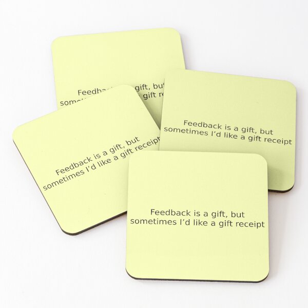Item preview, Feedback is a gift, but sometimes I'd like a gift receipt designed and sold by English Learning.