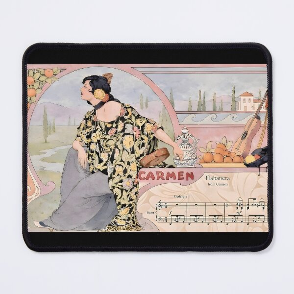 Item preview, Art Nouveau Carmen Habanera Print – Vintage Opera Illustration designed and sold by EmiliaBassano.